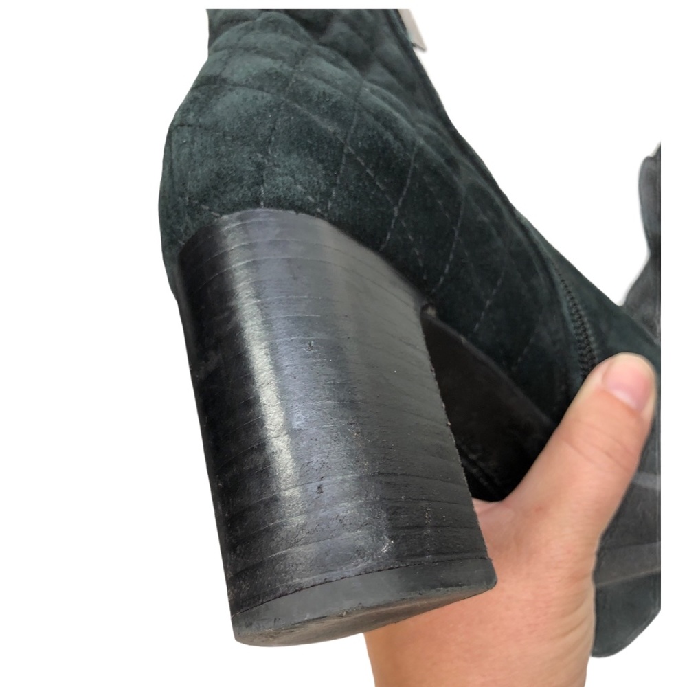 Black Aquatalia Quilted Leather Suede Booties Sz 7 - Picture 15 of 16